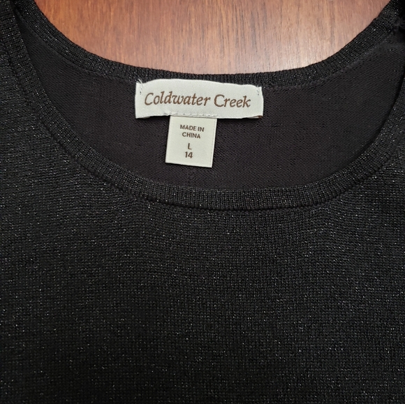 NWT Shimmery Black Coldwater Creek Sleeveless Top - Picture 5 of 8
